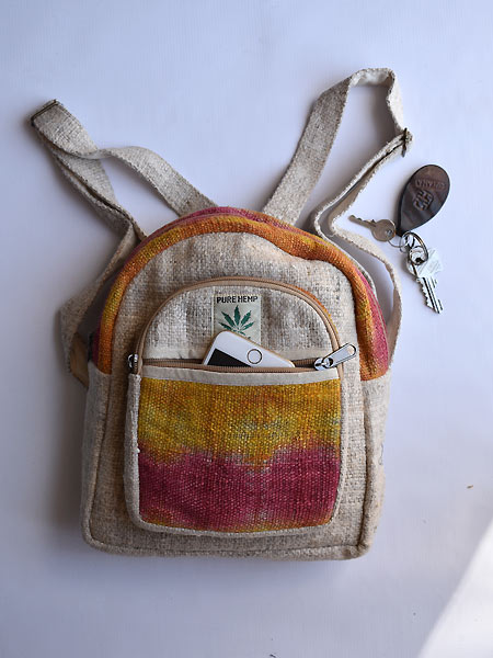 small hemp backpack