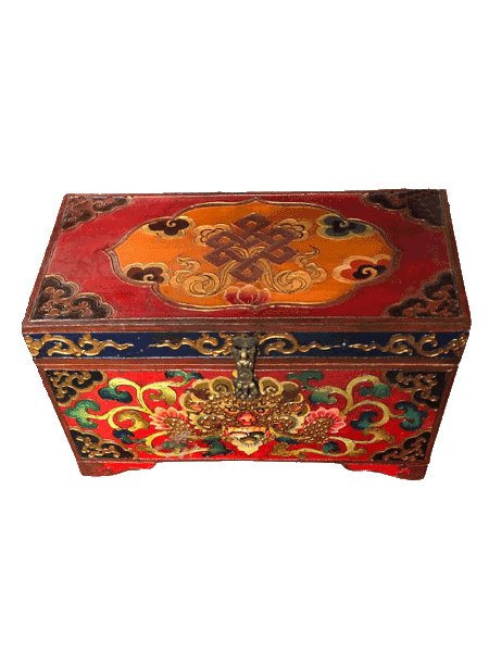 Hand painted Tibetan jewelry box