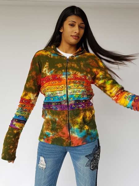 Tie Dye Hoodies | Wholesale Hippy Jackets