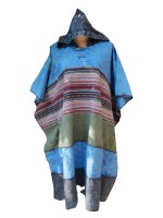 Mexican style cotton hippie poncho for ladies