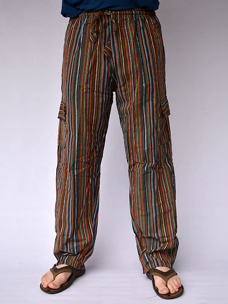 Stripe cargo pants