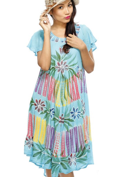 Batik hippie dress